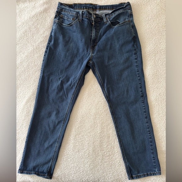 Levi's Dark Blue Straight Men's Jeans W36 L 30 - Picture 11 of 13